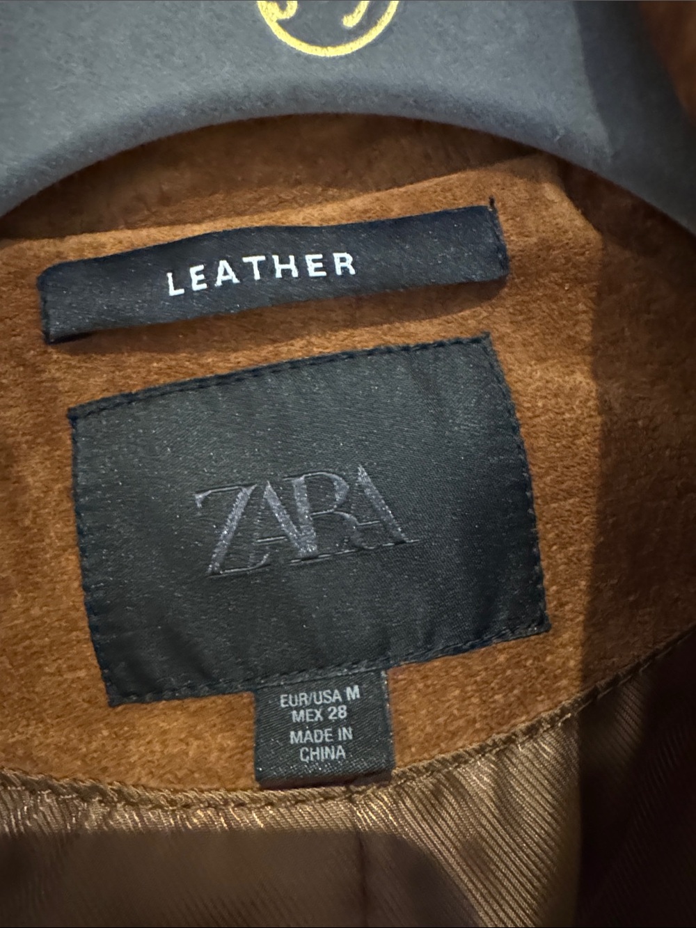 Zara Brown Suede Bomber Jacket - Picture 3 of 4